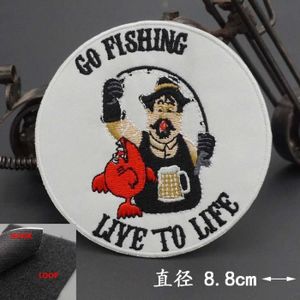 INSIGNE AD 112 velcro -GO FISHING – patchs brodés sur le d