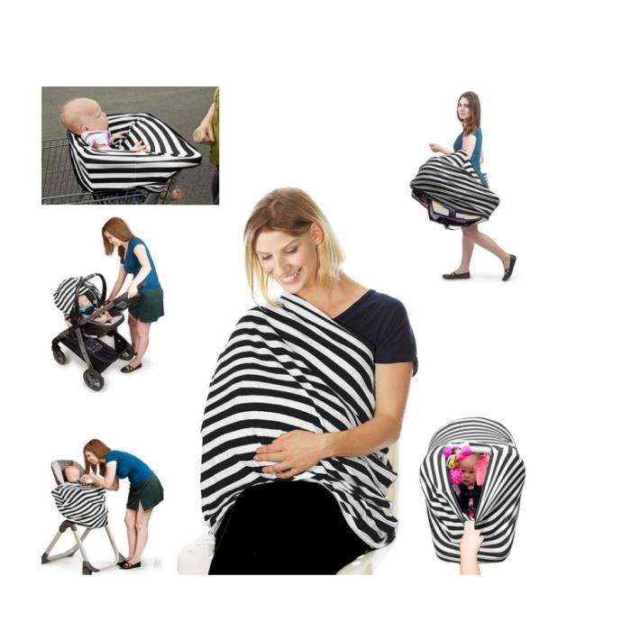 Fydun couverture d'allaitement pour mère Couverture d'allaitement  respirante pour mère en tissu à motifs en polyester lavable