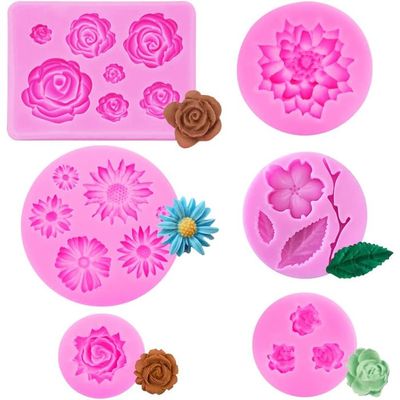 Moule En Silicone 45 Cavités Roses Et Feuilles - Kit Pour Décoration Gâteau, Chocolat, Bonbons, Bougies Et Desserts Créatifs