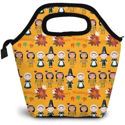 Joyeux Action de Graces Sac Isotherme Repas Femme Lunch Bag Sac
