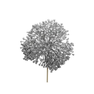 Deco Noel Baton Scintillant Argent 40cm Blanc Achat Vente Objet Decoratif Cdiscount