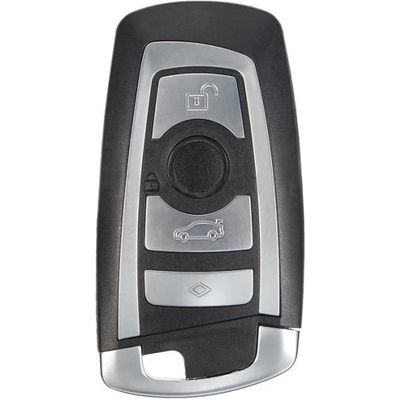 Coque Clé BMW En Silicone - Compatible Série 1,2,3,4,5,6,7, X1 à X6 - Protection 4 Boutons, Blanc, Avec Porte-clés