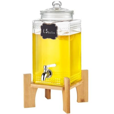 Relaxdays Distributeur De Boisson Vintage 4 Litres - Fontaine à Limonade Avec Robinet Et Couvercle Transparent