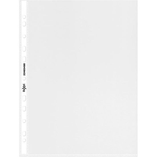 Lot De 50 Pochettes Plastique Transparentes A4 - Protection Documents, Polypropylène 100 Microns, Ouvertes Sur 2 Côtés - 12