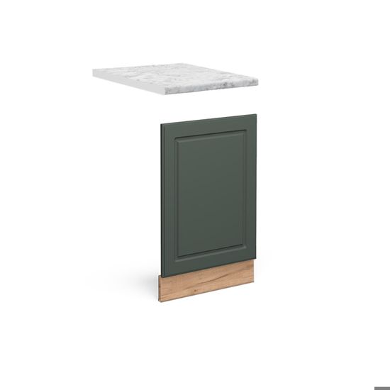 Vicco Façade de lave-vaisselle "Fame-Line", Chêne de force doré, 45cm , PT Anthracite | Chêne de