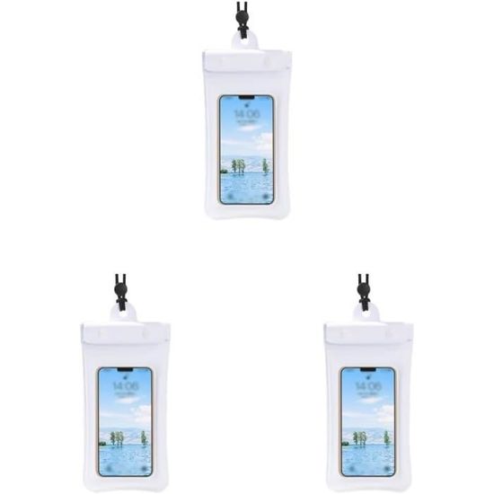 Pochettes étanches Triple Rangement 18x25cm - Protège Téléphone, IPod, Clés En Mer Ou Piscine