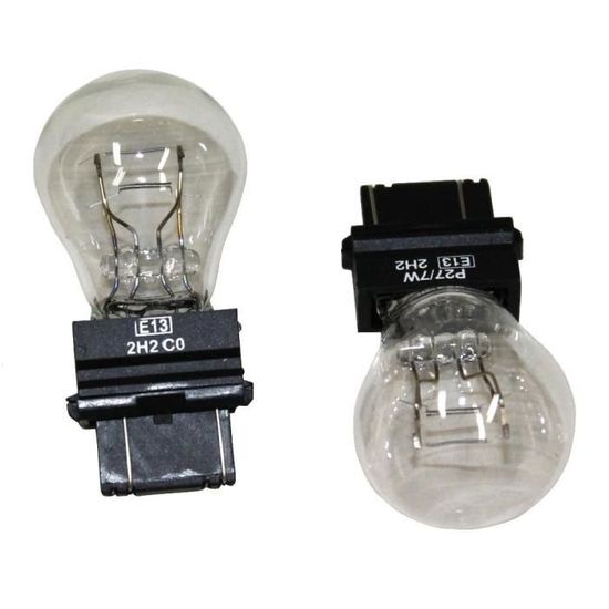 10 Ampoules W2,5x16q LIGHTWORLD24 - Type 3157 P27/7W - Blanc 12V - Pour Clignotants, Feux Auto