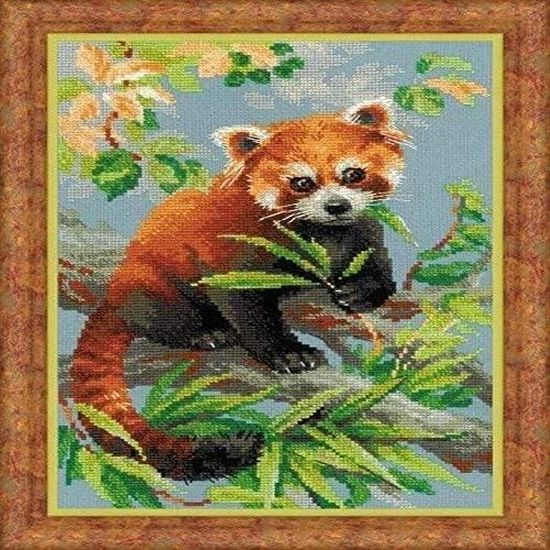 Kit Point De Croix Rouge Panda Kit De Point De Croixcotonmulticolore21x 30x 0 1cm 228 Cdiscount Beaux Arts Et Loisirs Creatifs