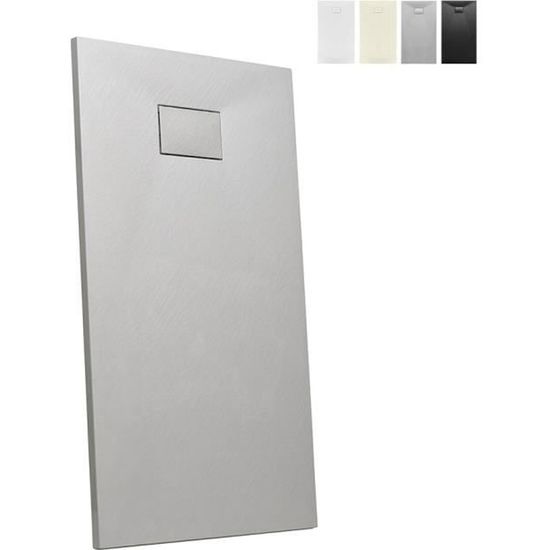 Receveur De Douche Rectangulaire Surbaissé En Abs Avec Bonde Inclus H 5 Cm 80 X 180 89155401
