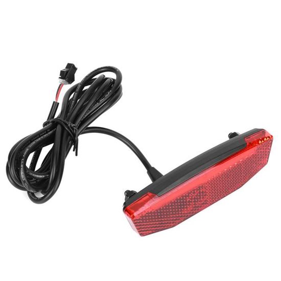 Feu Arrière Universel Pour Vélo Électrique - 6V à 48V - Noir/Rouge SODIAL