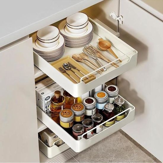 Tiroir Coulissant Cuisine, Organiseur D\'armoire Extractible, Tiroirs