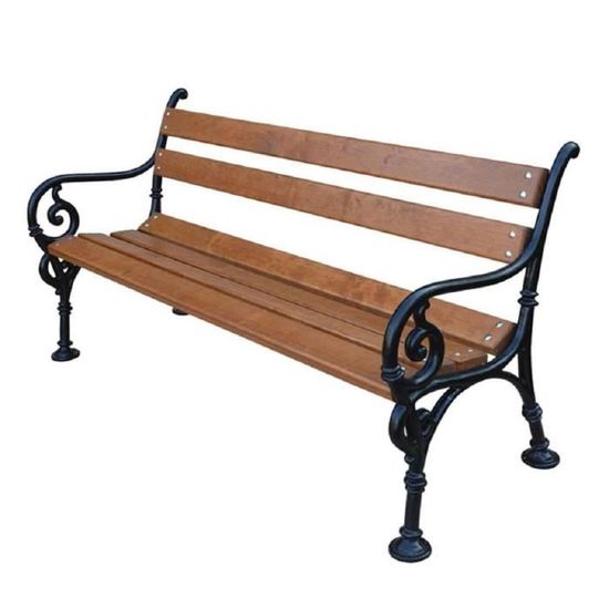 Casa Padrino Banc De Jardin Art Nouveau Avec Accoudoirs Marron