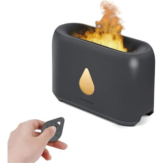 Diffuseur D'huiles Essentielles Avec Effet Flamme Colorée - 130ml - Télécommande - Minuterie - Humidificateur D'ambiance