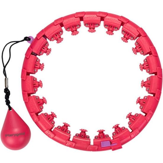 Hula Hoop Lesté SPRINGOS Avec Picots Massage - Cerceau Fitness 24 Picots, Montage Facile, Bleu, Pour Amincir Taille Et Hanches