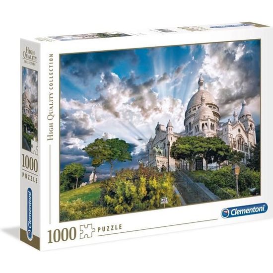 Puzzle 1000 pièces Montmartre - CLEMENTONI - Architecture et monument - Adulte