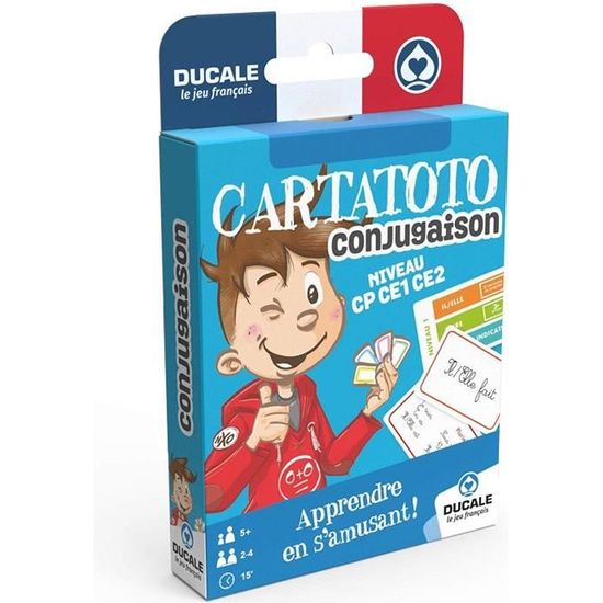 Ducale, le jeu français- Cartatoto Conjugaison-Jeu de Cartes éducatif-Apprendre à conjuguer Les verbes