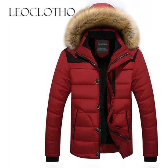 Doudoune homme fourrure rouge outlet