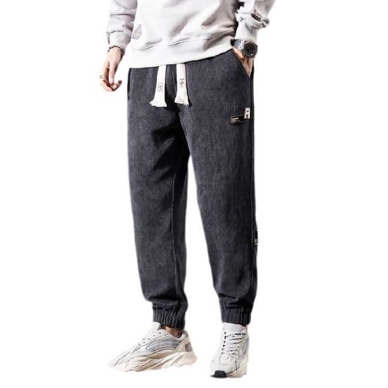Pantalon Cargo Homme Décontracté - Taille élastique, Coupe Large, Style Streetwear - Lin, Pour Sport, Quotidien Pantalon Travail Loisir