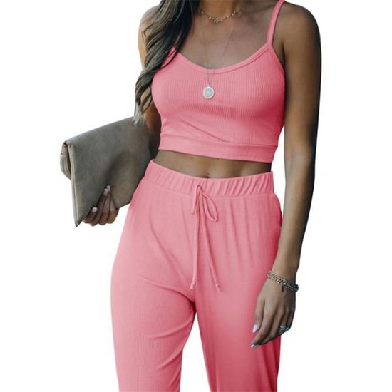 Ensemble De Vêtements De Détente Femme 2 Pièces - Pantalon Jogging Ample Et Haut Confortable, Style Y2K - 5