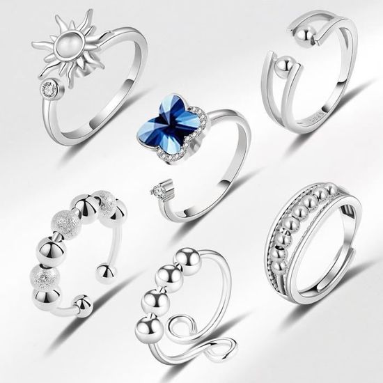 Bague Rotative Tournesol Anti-Stress | Bague Anxiété Femme