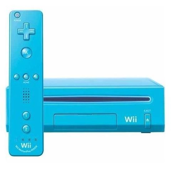 Manette Wii Wiimote Bleu Ciel Officiel Nintendo - Compatible Wii U - Occasion