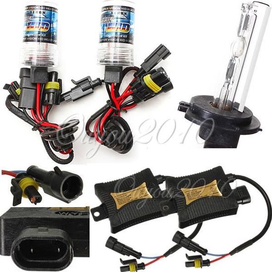 1 Paire De Xenon HID Bulbe Automatique De Lampe De Lumiere Des Phares De Voiture 12v 55w 6000k H7