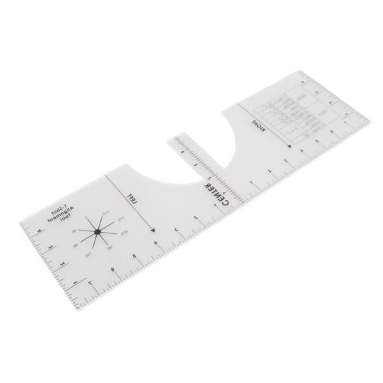 Guide De Placement T-Shirt Rianpesn - Règle En Acrylique Pour Presse à Chaud Et Sublimation - Alignement Précis Des Motifs