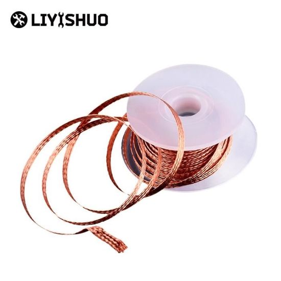 SeKi Tresse à Dessouder 2,5 Mm - Bobine 1,5 M - Haute Puissance D'Aspiration Pour Étain à Souder