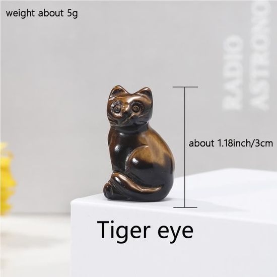 Figurine de chat porte-bonheur - Artisanat fait main - Argile violette