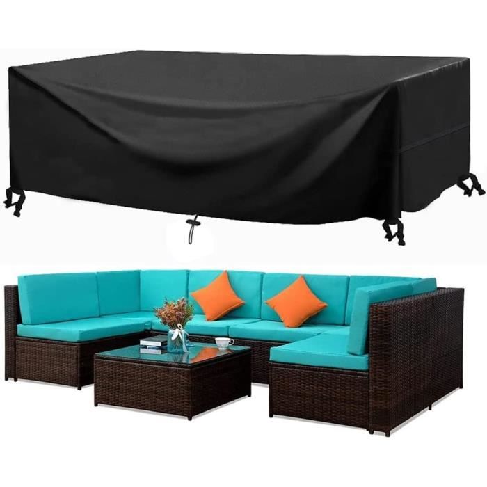 Housse De Protection Pour Salon De Jardin 170x94x70cm - Imperméable, Anti-UV, Polyester Pour Meubles Extérieur