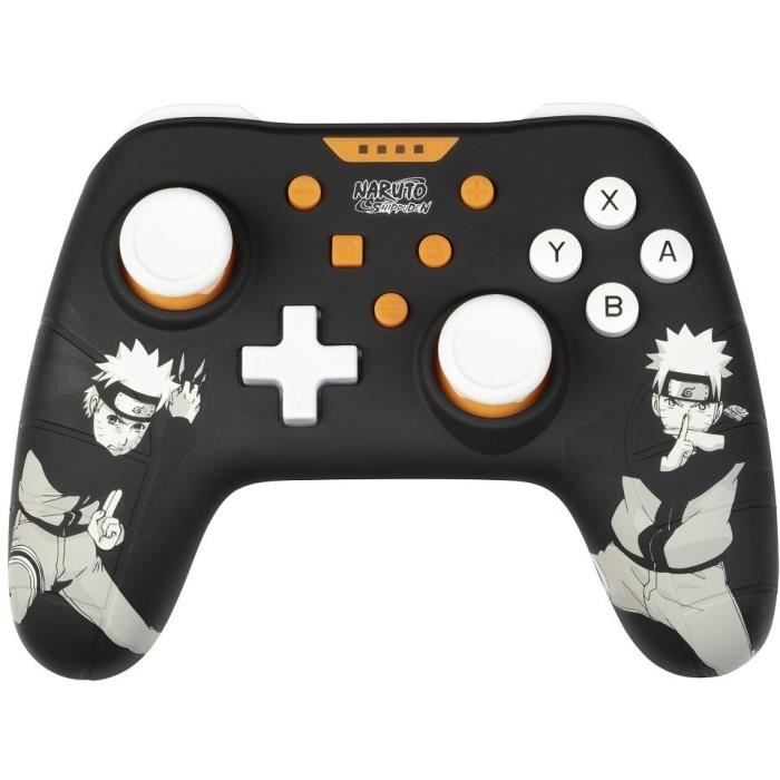 Manette filaire Naruto Shippuden - KONIX - Nintendo Switch, Switch OLED et PC - Fonction vibration - Câble 3 m - Motif Naruto -