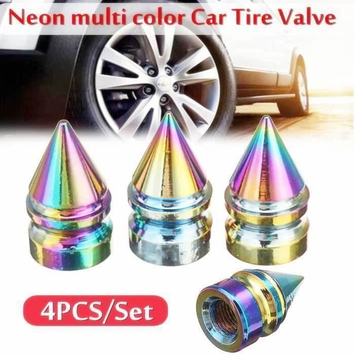 Bouchons De Valve Métal Hexagonal Or - 4 Pièces Pour Voiture, Moto, Vélo - Valve Schrader Américaine