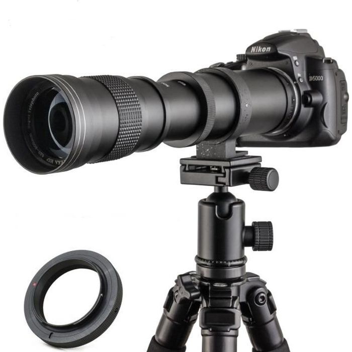 Jintu 420–800 mm F-8,3-16 Top téléobjectif à mise au point manuelle plein format pour Nikon D7100 D80 D90 D600 D5000 D5100 D3200