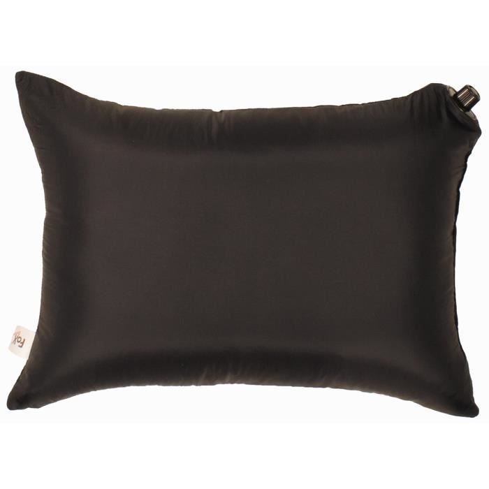OREILLER / COUSSIN DE VOYAGE GONFLAGLE NOIR 40 X 30 CM FOX OUTDOOR CAMPING RANDONNEE BIVOUAC