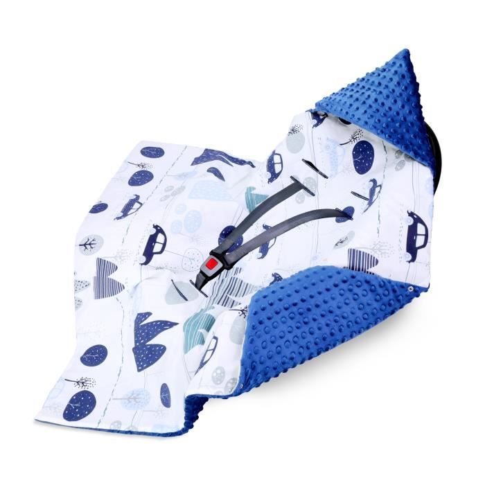 Couverture bébé pour nid d'ange siège Auto Bebe l'automne-Hiver 90x90 cm - Poussette Ressort été chanceliere Auto