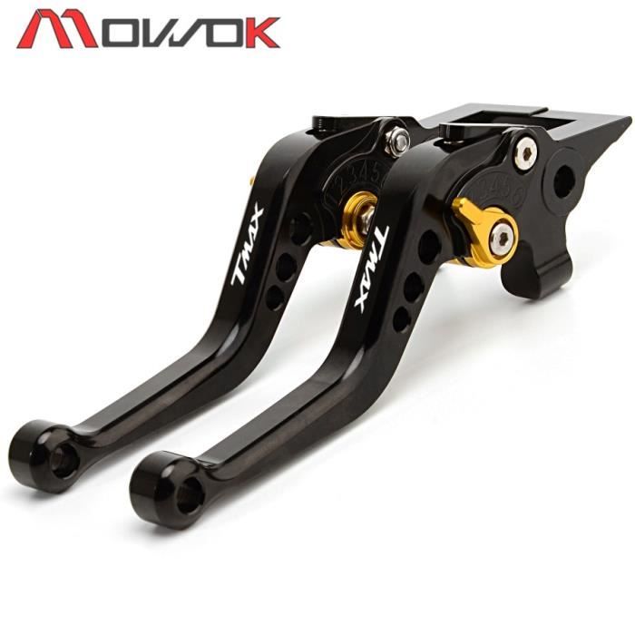 Protege Cadre,Leviers d'embrayage de frein court et couvercle de Valve pour moto YAMAHA TMAX 530, tmax530, SX DX - Type black gold B