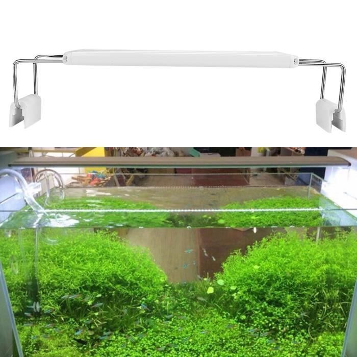 Highlight LED Light Lamp avec support pour l'éclairage de réservoir de poissons d'aquarium 200-240V 5W 60CM-70CM
