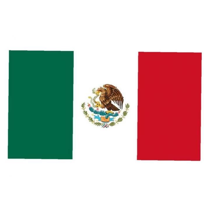 3x5 pieds Mexico Drapeau Vivid Couleur et UV Résistant Polyester Polyester Numérique ou Intérieur