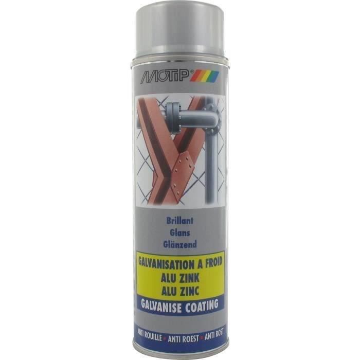 MOTIP Peinture - bombe galvanisation à froid Alu-Zinc Spray 500ml Réf. M07302 - OD