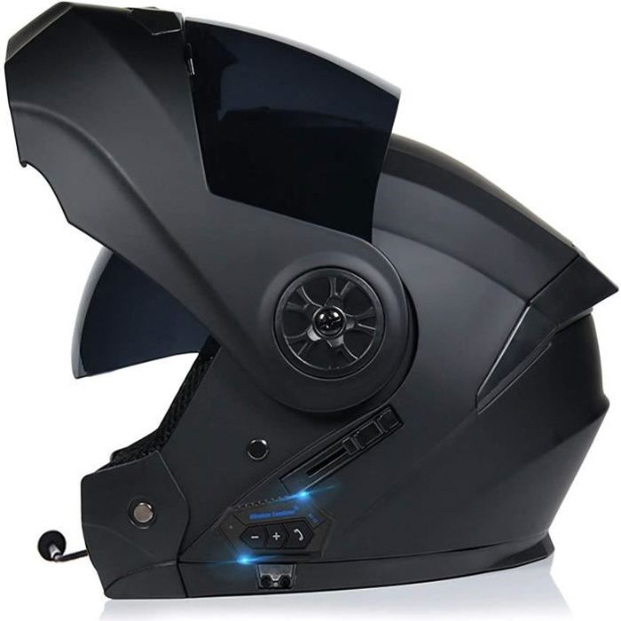 Bluetooth Casque de Moto Casque Modulable Moto Casque intégral Full Face Racing Casque de Moto ECE Homologué Scooter de vélomoteu25