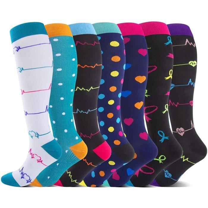 Bas élastiques pour hommes et femmes, course à pied, sports de compétition, randonnée, voyages, costume 7 pièces