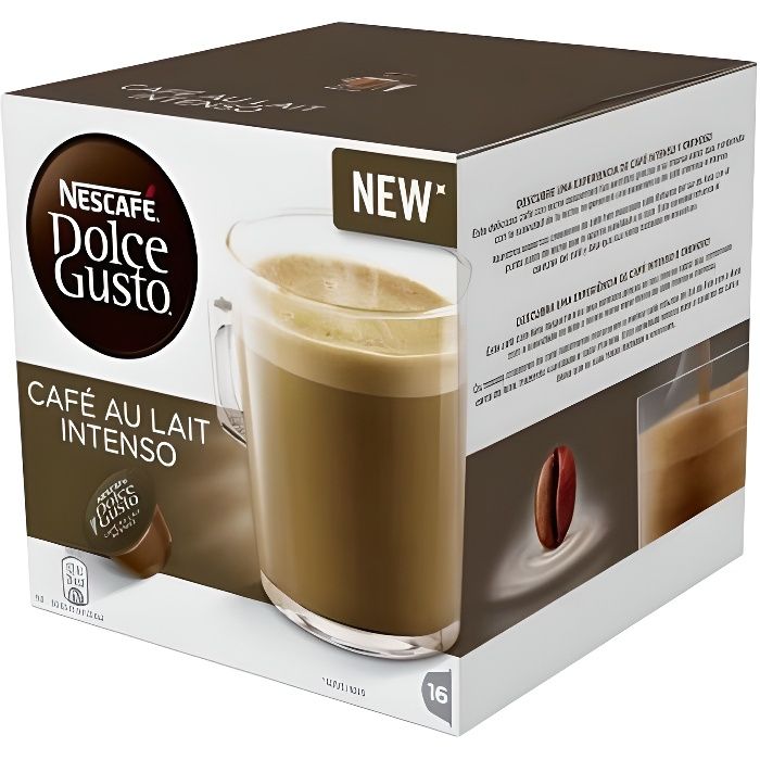 Capsules de café avec étui Nescafé Dolce Gusto 45831 Café Au Lait Intenso (16 uds)