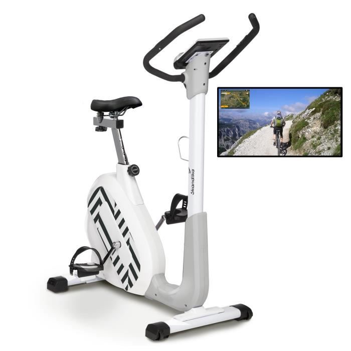 Skandika Elskling - Vélo d'appartement - Selle Relax Tourer - 24 Prog. - 32 Niveaux de résistance - Inertie 11 kg - Bluetooth