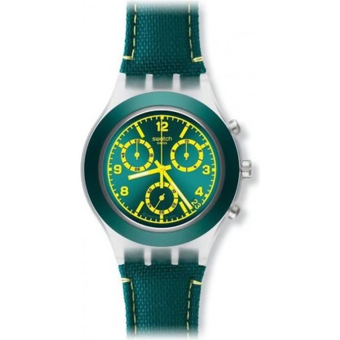 Swatch SVCK4070 Montre Homme Analogique Bracelet Crocodile