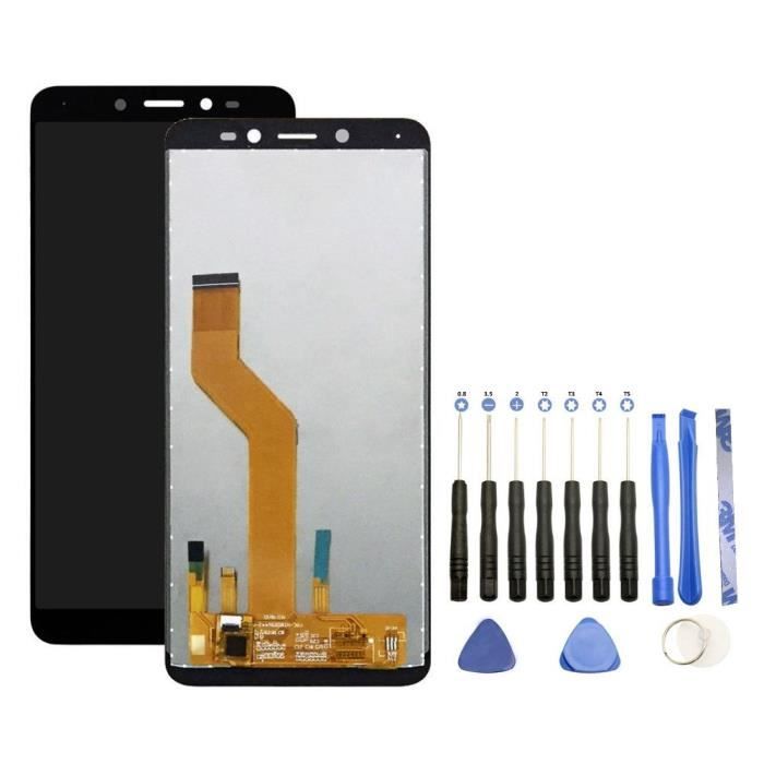Ecran LCD pour Wiko Sunny 3 Plus Noir + Kit outils 13 pièces