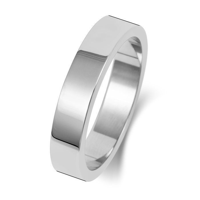 Alliance Homme/Femme Or Blanc 375/1000 4mm Plat 31061 Alliance Homme/Femme Or Blanc 375/1000 4mm Plat 31061