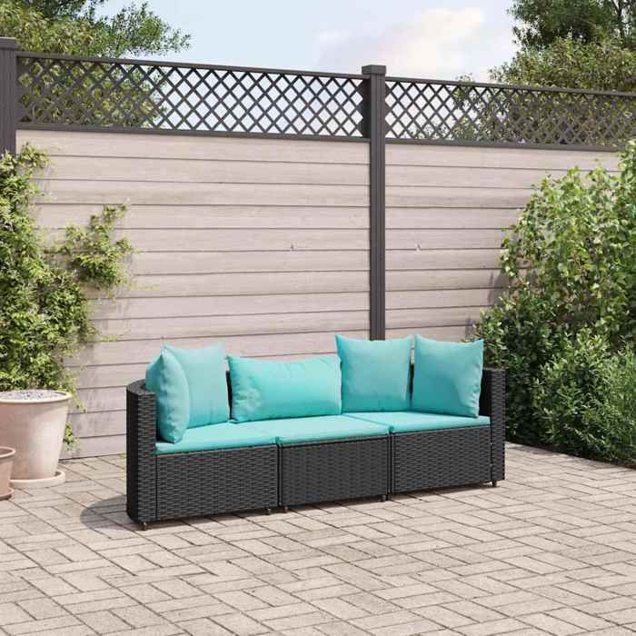 VIDAXL Salon de jardin 3 pcs Crème - vue 5