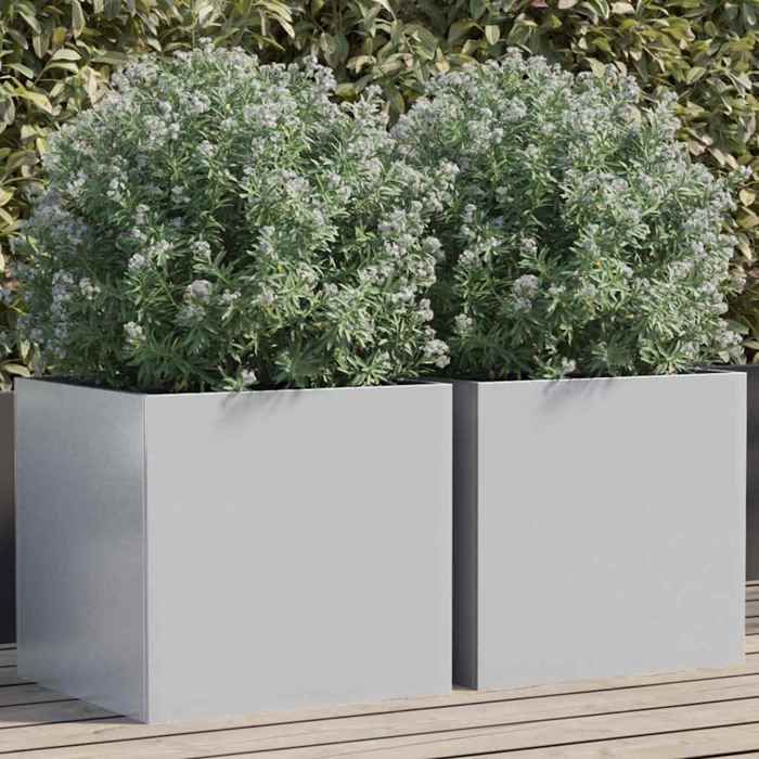 vidaXL Jardinières 2 pcs Lits Surélevé Bacs à Fleurs Pots de Plantes Boîtes à Fleurs Jardin Patio Terrasse 841558