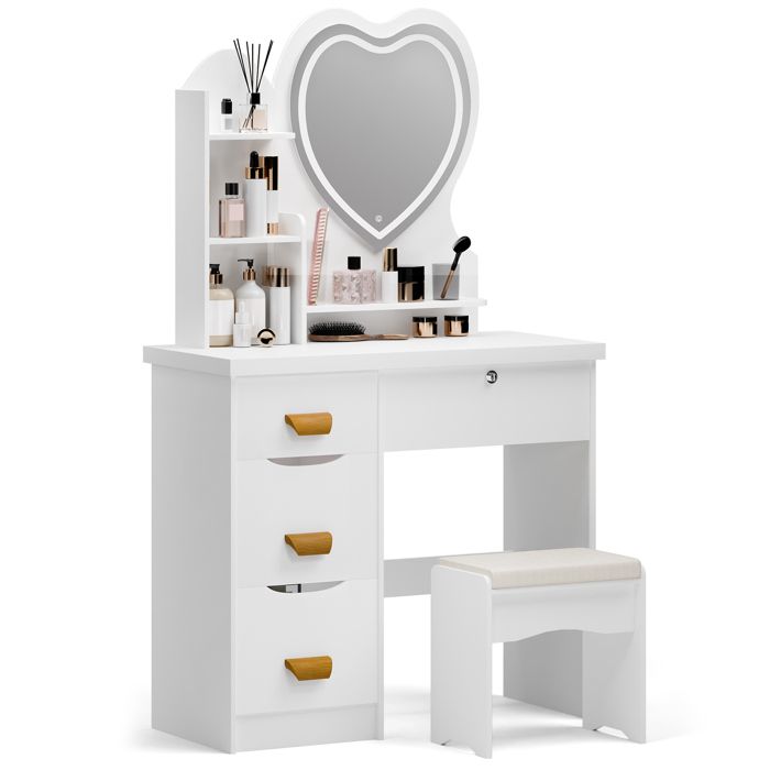 Miroir Maquillage LED, Miroirs De Table LED Lumières Miroir