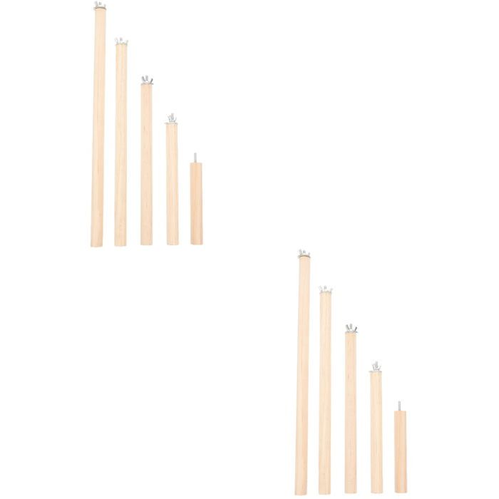 Comparer les prix de Lot de 10 jouets en bois pour perroquets, perchoirs pour oiseaux, cage à perruches, accessoires, jouets